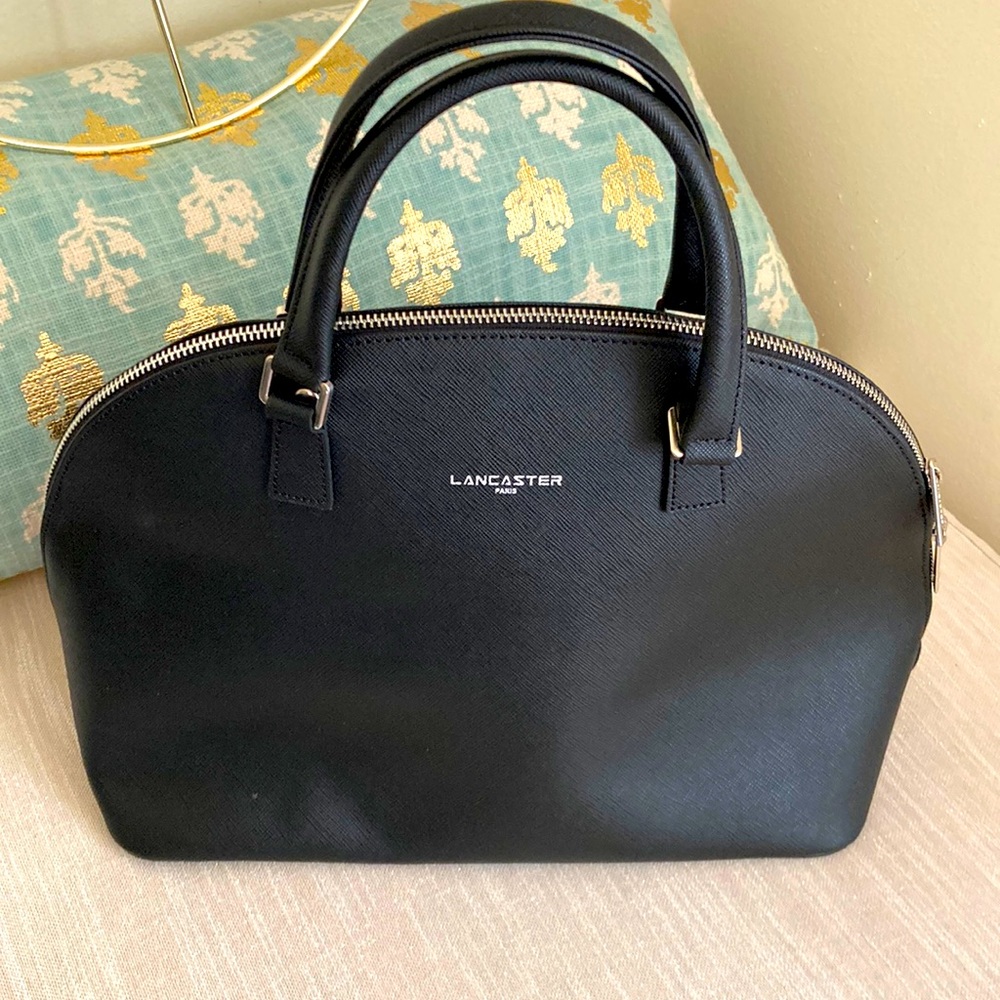 Beautiful Lancaster Paris Made in France Dome Satchel Handbag
